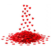 Наполнитель для шаров «Конфетти сердце», d=2.5 см, 10 г