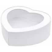 Коробка шляпная сердце 21*18*5 белая