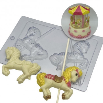 Форма пластиковая Карусель Лошадка 10см