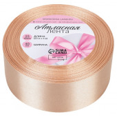 Лента атласная №267(67) 40мм*25±1ярд(23м±1м) бежевый АУ 1218371