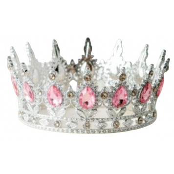 Корона для торта ( Серебро с розовыми камнями)   10903942
