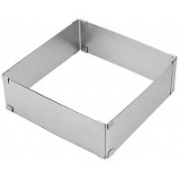 Форма для выпекания квадратная раздвижная 15-28см, высота 12см