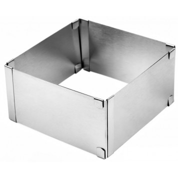 Форма для выпекания квадратная раздвижная 15-28см, высота 8см