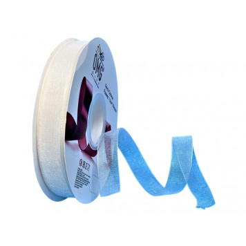 Лента органза полоса 25мм 100ярд Жемчужно-белый