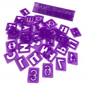 Набор печатей для марципана и теста 43 шт с держателем "Алфавит русский, цифры", буква 3 см