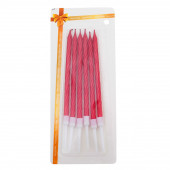 Свечи "Металлик" красные