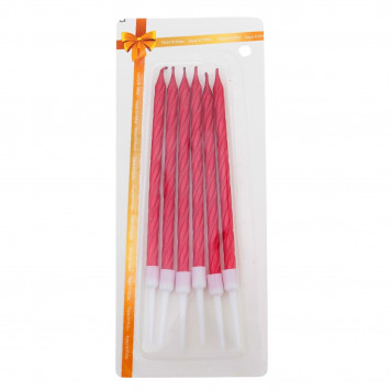 Свечи "Металлик" красные