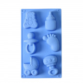 Форма для выпечки 6 ячеек "Праздник.Для новорожденных" 28,5х16,5х3,5 см, цвет МИКС