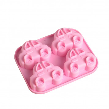 Форма для выпечки, 4 ячейки, 15х12 см "Машина"