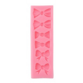 Молд для заливки Доляна «Шесть бантов», силикон, 15×4.5×1.1 см, розовый