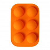 Форма для выпечки 6 ячеек "Фигуры.Шар" 24х16х3,5 см (d=5,5 см) цвет МИКС