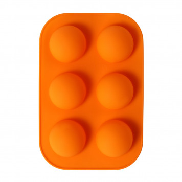 Форма для выпечки 6 ячеек "Фигуры.Шар" 24х16х3,5 см (d=5,5 см) цвет МИКС