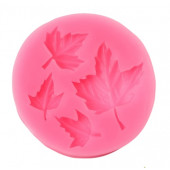 Молд для заливки Доляна «Лист кленовый», силикон, 6.5×0.8 см, розовый