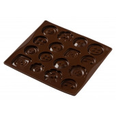 Форма для льда и конд.украшений 16 ячеек 17 х16 х 0,4 см (d=3 см) "Пуговки" цвет МИКС