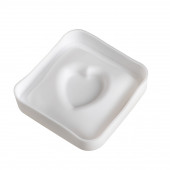 Форма для выпечки и муссовых десертов 11,4х12х4,4 см "Любовь в квадрате", цвет белый