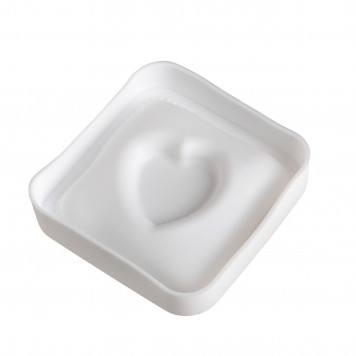 Форма для выпечки и муссовых десертов 11,4х12х4,4 см "Любовь в квадрате", цвет белый
