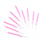 Свечи для торта "Неон", 10 шт, розовые 5 см