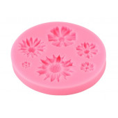 Молд 7,5х1 см "Цветы" цвет розовый