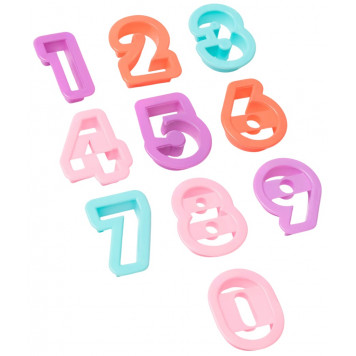 Набор форм для вырезания печенья 10 шт "Цифры", цвета МИКС