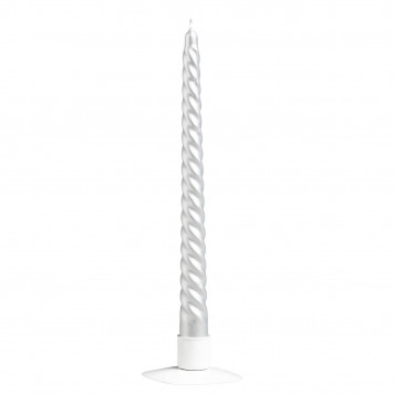 Свеча античная, в термопленке, серебряная, 2,4х 25см