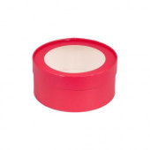 Коробки шляпная 16*7см красная