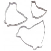 Набор форм для вырезания печенья 3 шт "Цыпленок" 7х6 см