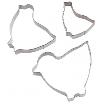 Набор форм для вырезания печенья 3 шт "Цыпленок" 7х6 см