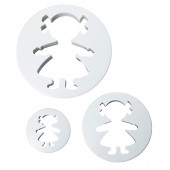 Набор выемок кондитерских для марципана и теста "Девочка" 3 шт 9х9х1,5 см