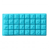 Форма силиконовая для выпечки Доляна «Алфавит», 35×18 см, 32 ячейки (3,7×3,7×3 см), цвет МИКС
