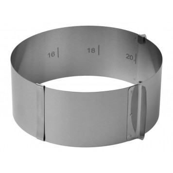 Форма для выкладки и выпечки с регулировкой размера Доляна, d=16-20 см, серебристая