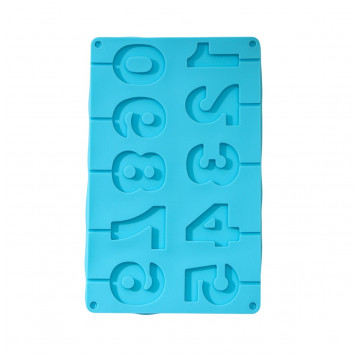 Форма для леденцов 10 ячеек 29х17х1 см (5х4 см) "Арифметика" цвет МИКС