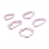 Формы для вырезания теста и мастики Доляна, набор 5 шт., 7.8×4.6×1 см, пластик, белые