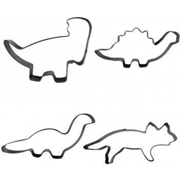 Набор форм для вырезания печенья 4 шт "Динозавры"