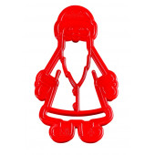 Форма для печенья «Дед Мороз», вырубка, штамп, 10×6 см, цвет красный