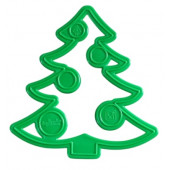 Форма для печенья «Ёлочка», вырубка, штамп, 8,5×8 см, цвет зелёный
