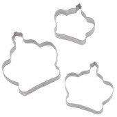 Набор форм для вырезания печенья 3 шт "Корона" 6,5x6,5 см