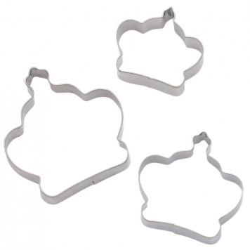 Набор форм для вырезания печенья 3 шт "Корона" 6,5x6,5 см