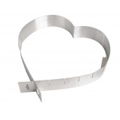 Форма разъёмная для выпечки кексов «Сердце», с регулируемым размером: 14,5-26,5 см