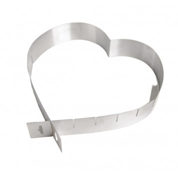 Форма разъёмная для выпечки кексов «Сердце», с регулируемым размером: 14,5-26,5 см