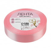 Лента атласная, 20 мм, 23±1 м, розовая №04