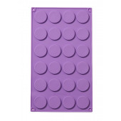 Форма для льда и кондитерских украшений Доляна «Круг», 27,7×17,3×1 см, 24 ячейки (d=3,4 см), цвет МИКС