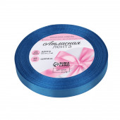 Лента атласная, 10 мм, 23±1 м, лазурно-синяя №97