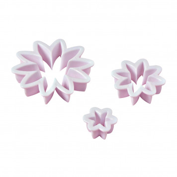 Набор выемок кондитерских для марципана и теста "Хризантема" 3 шт 7х1,5 см