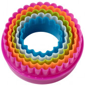 Формы для печенья Доляна «Волна», набор 5 шт., 10×10×3.5 см, пластик, МИКС