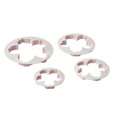 Набор выемок кондитерских для марципана и теста "Пионы" 4 шт 14,5х14,5х2 см