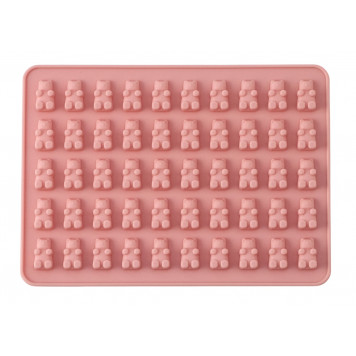 Форма для мармелада Доляна «Сладкие мишки», силикон, 18.8×13.8 см, 50 ячеек (1.8×1.1 см), МИКС