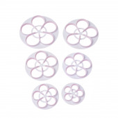 Набор выемок кондитерских для марципана и теста "Цветы" 6 шт 10х10х0,7 см