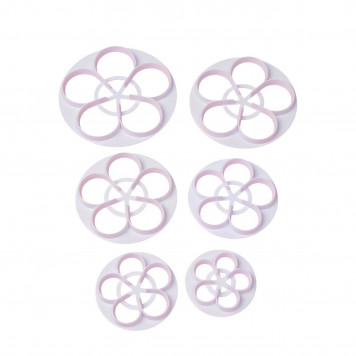 Набор выемок кондитерских для марципана и теста "Цветы" 6 шт 10х10х0,7 см