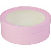 Коробка шляпная 16*7 розовая