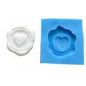 Молд "Сургучная печать с сердцем"